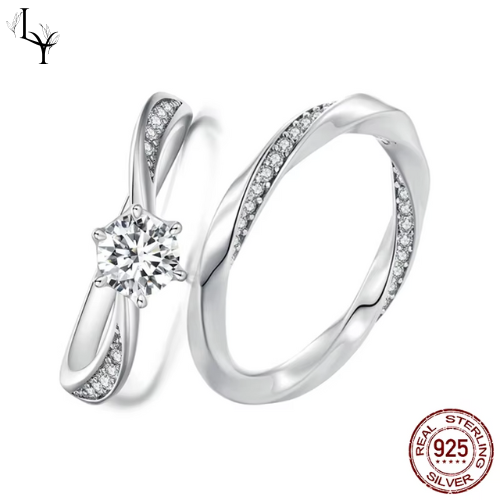 Infinity Duo Rings – CZ & Sterling Silver