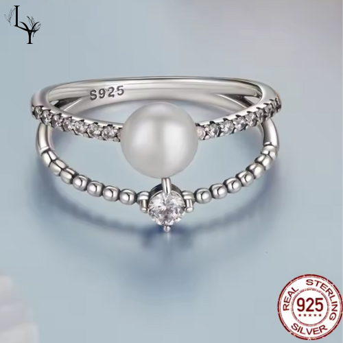 Women’s Elegant Heart Ring – 925 Silver Plated Zircon