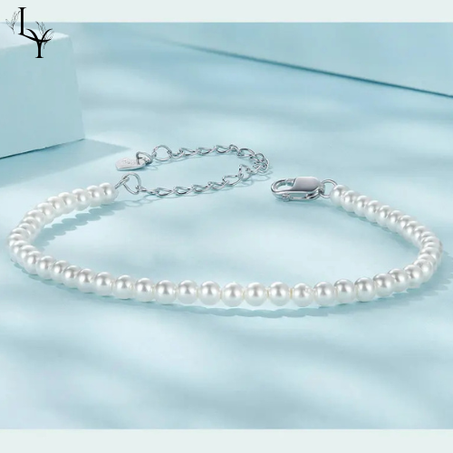 Women’s Pearl Bracelet – 925 Silver and Platinum
