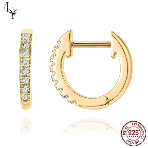 Women’s CZ Earrings – 14K Gold Plated