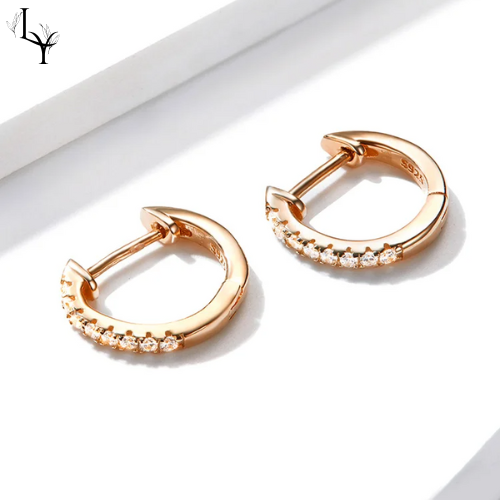 Women’s CZ Earrings – 14K Gold Plated