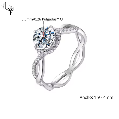 Women’s Luxury Moissanite Ring – 925 Silver