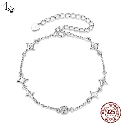 Pulsera Galaxia de Plata de Ley 925 con Detalles CZ