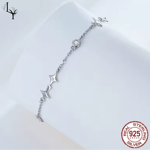 Pulsera Galaxia de Plata de Ley 925 con Detalles CZ