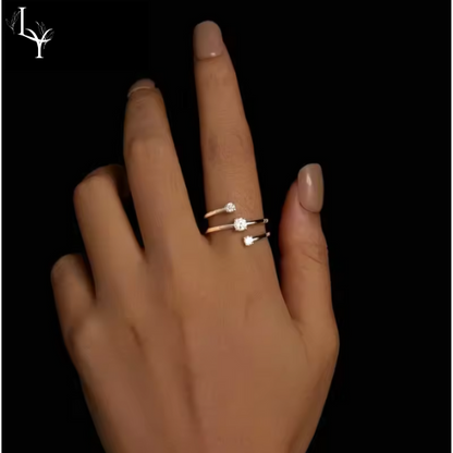 Women’s Bow Ring – White Gold Plated Zircon