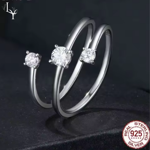 Women’s Bow Ring – White Gold Plated Zircon