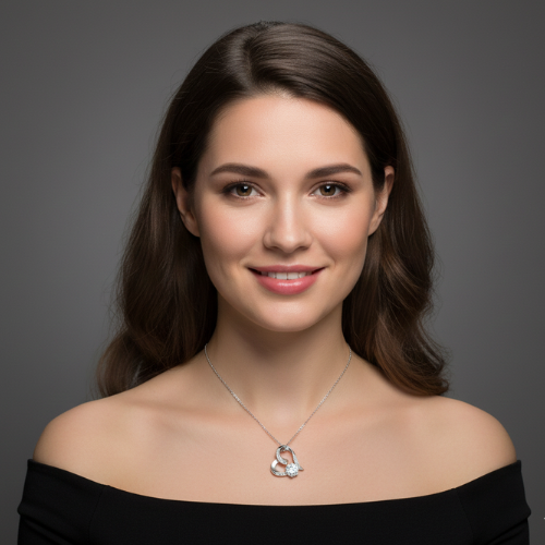 Collar Corazón Eterno en Plata 925 con Moissanita