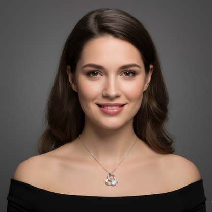 Collar Corazón Eterno en Plata 925 con Moissanita