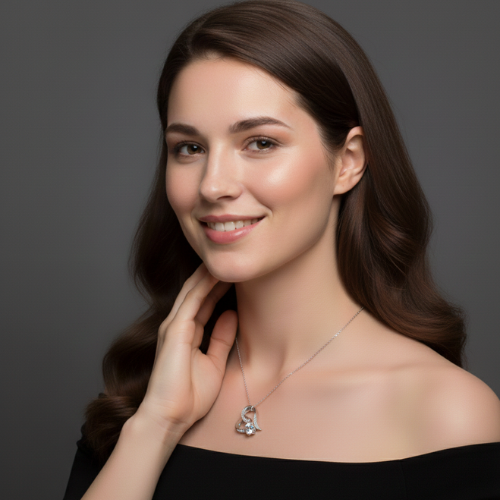 Collar Corazón Eterno en Plata 925 con Moissanita