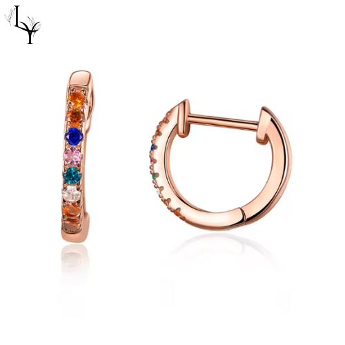 Women’s CZ Earrings – 14K Gold Plated