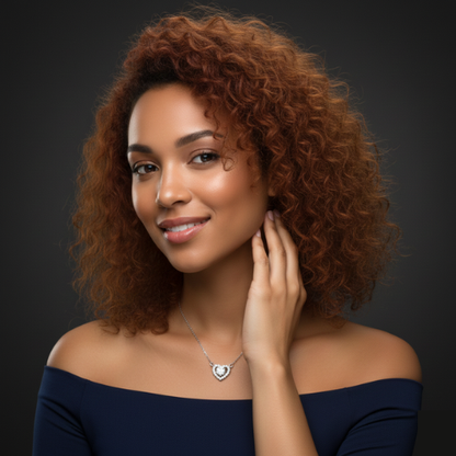 Collar Corazón de Moissanita en Plata Pura 925