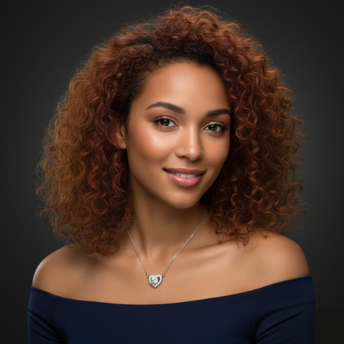 Collar Corazón de Moissanita en Plata Pura 925