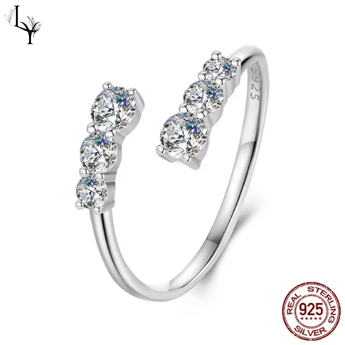 Women’s Moissanite Ring – 925 Silver