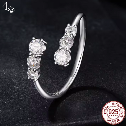 Women’s Moissanite Ring – 925 Silver