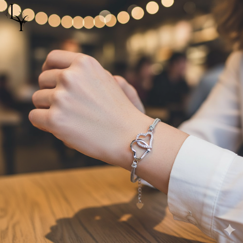 Pulsera Dúo de Corazones Plata Esterlina 925